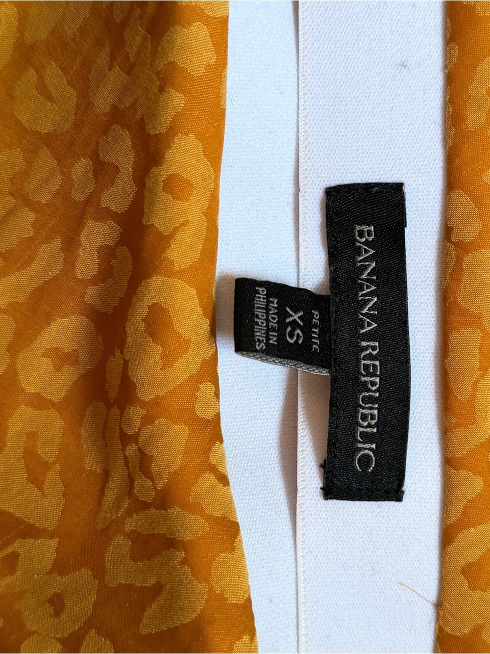 Banana Republic Gold/Orange Leopard-Print Midi Skirt - Picture 3 of 3